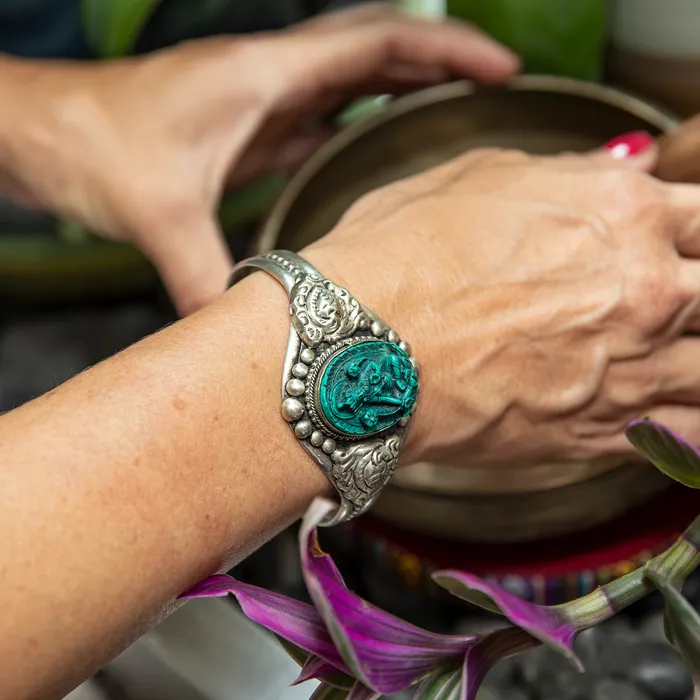 Tibet Arts Bracelets Green Tara Cuff Bracelet