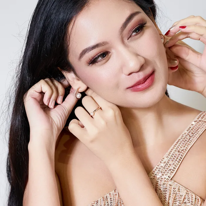 Rings Elegant Freshwater Pearl Ring WR00169 Pearly Lustre