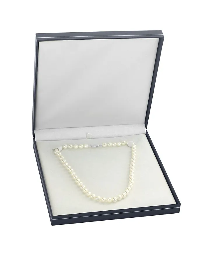 spt Necklaces 5055mm Japanese Akoya White Pearl Necklace AAA Quality
