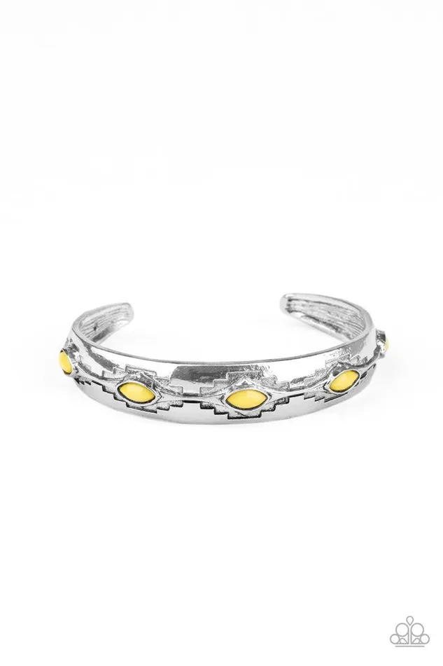 Bracelets Paparazzi Bracelet Santa Fe Scene Yellow Paparazzi Jewelry