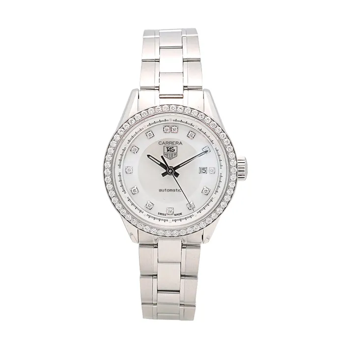 Bracelets Tag Heuer Tag Heuer Ladies Carrera Stainless Steel MOP Dial Diamonds 28mm Quartz Preowned