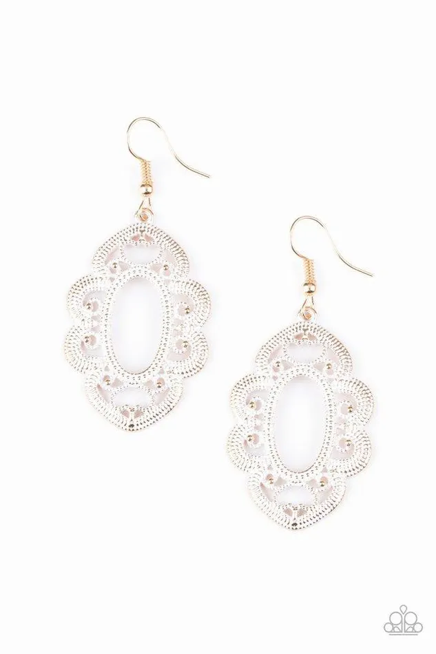 Earrings Paparazzi Earring Mantras and Mandalas Gold Paparazzi Jewelry