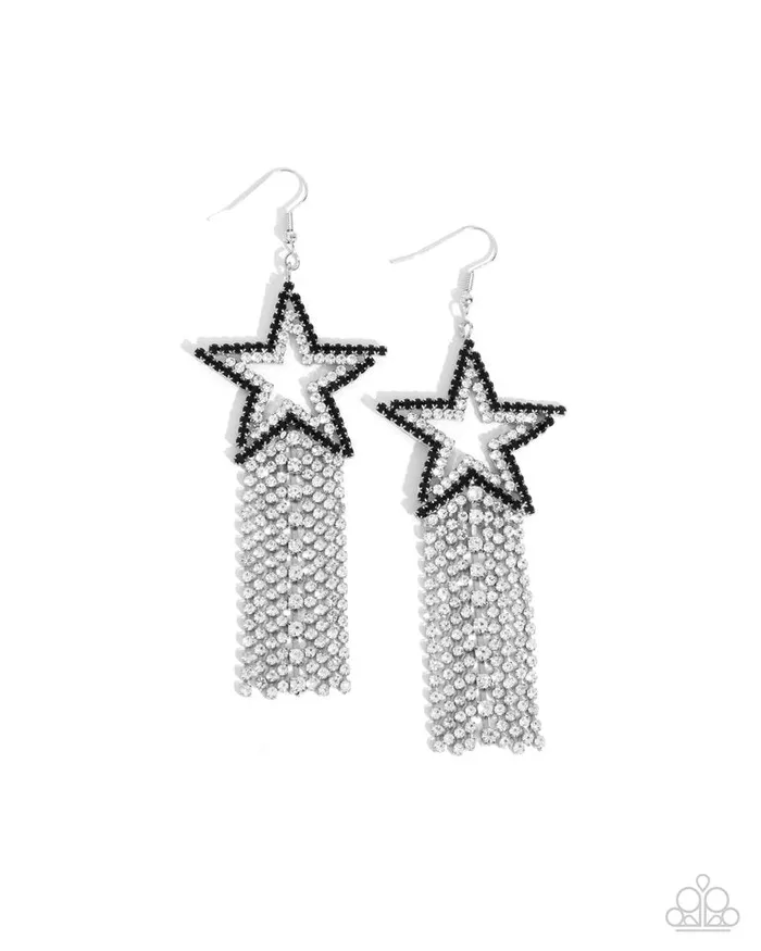 Earrings Paparazzi Earring Sunset Superstar Black Paparazzi Jewelry