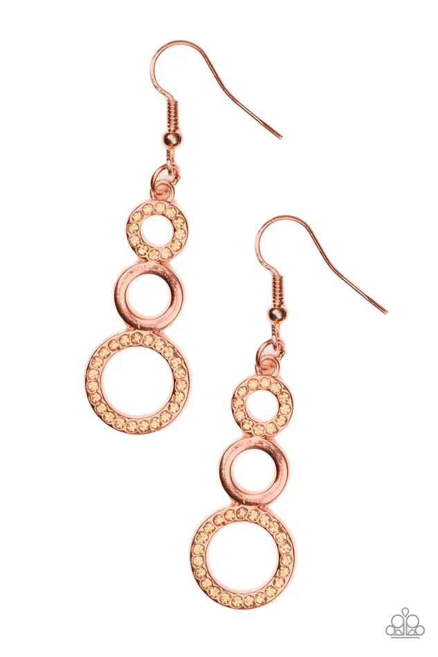 Earrings Paparazzi Jewelry Paparazzi Earring Bubble Bustle Copper