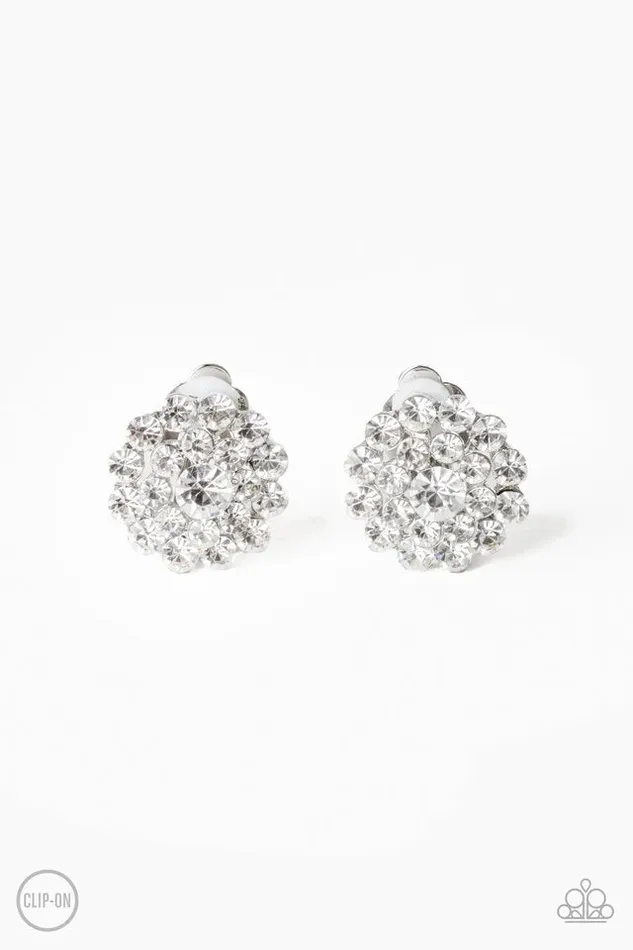 Earrings Paparazzi Jewelry Paparazzi Earring Glammed Out White