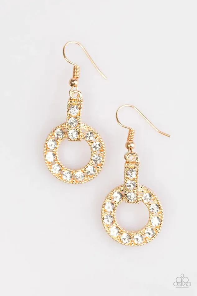 Earrings Paparazzi Jewelry Paparazzi Earring Midnight Ball Gold