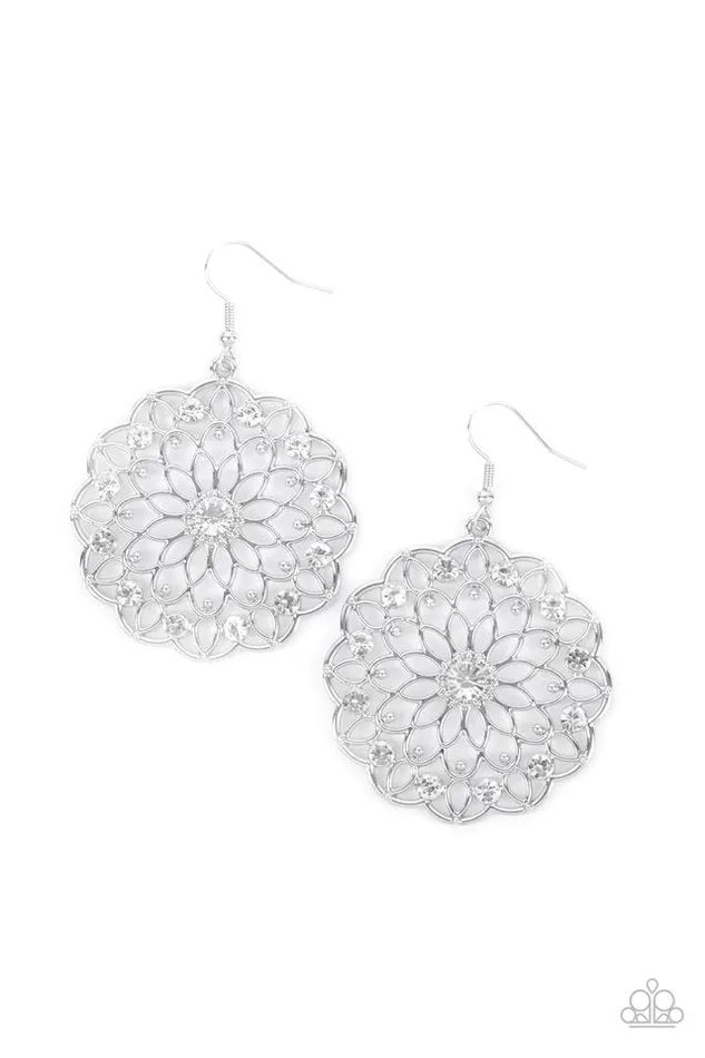 Earrings Paparazzi Jewelry Paparazzi Earring Posy Proposal White