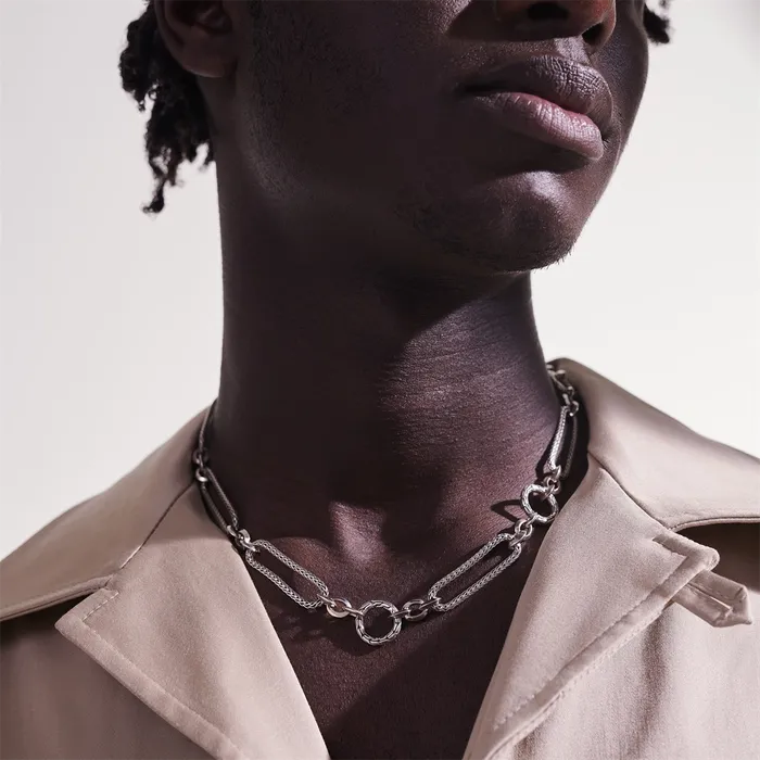 John Hardy Classic Chain Sterling Silver Knife Edge Necklace 18 inch John Hardy Necklaces