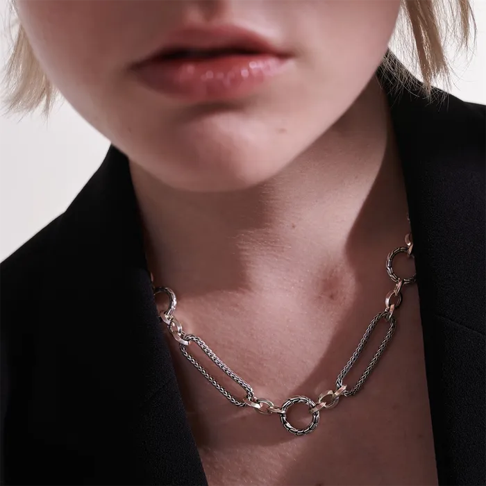 John Hardy Classic Chain Sterling Silver Knife Edge Necklace 18 inch John Hardy Necklaces