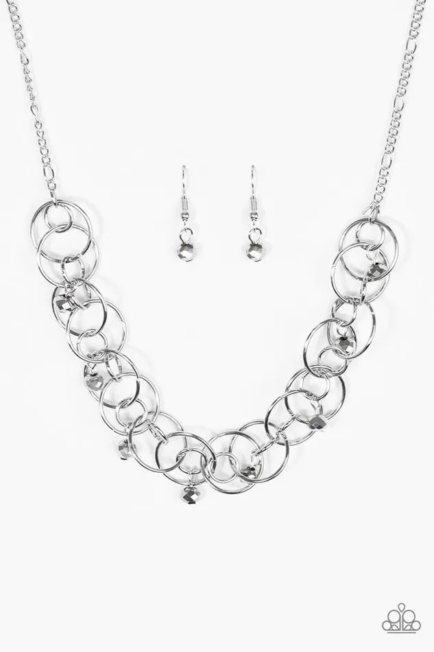 Necklaces Paparazzi Jewelry Paparazzi Necklace You Cant Handle The Sparkle Silver