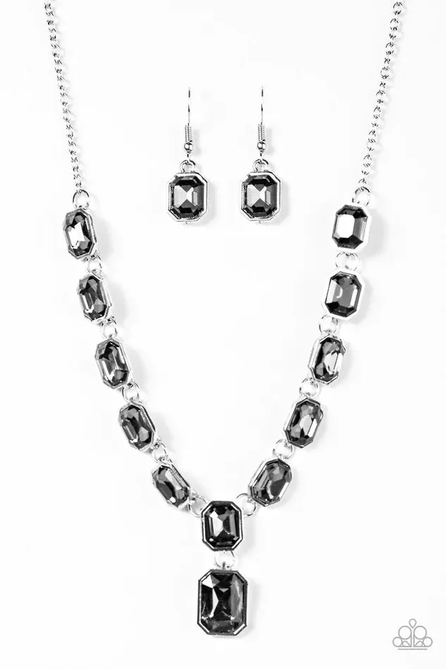 Necklaces Paparazzi Necklace The Right To Remain Sparkly Silver Paparazzi Jewelry