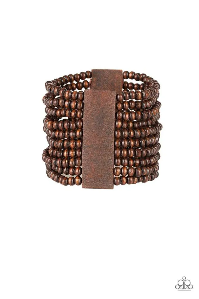 Paparazzi Bracelet JAMAICAN Me Jam Brown Paparazzi Jewelry Bracelets