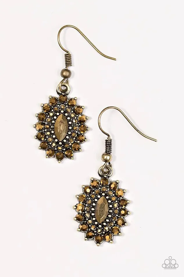 Paparazzi Earring Everyones A SHIMMER Brass Paparazzi Jewelry Earrings