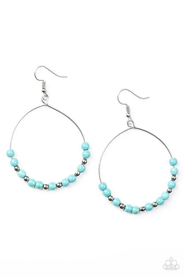 Paparazzi Earring Stone Spa Blue Paparazzi Jewelry Earrings