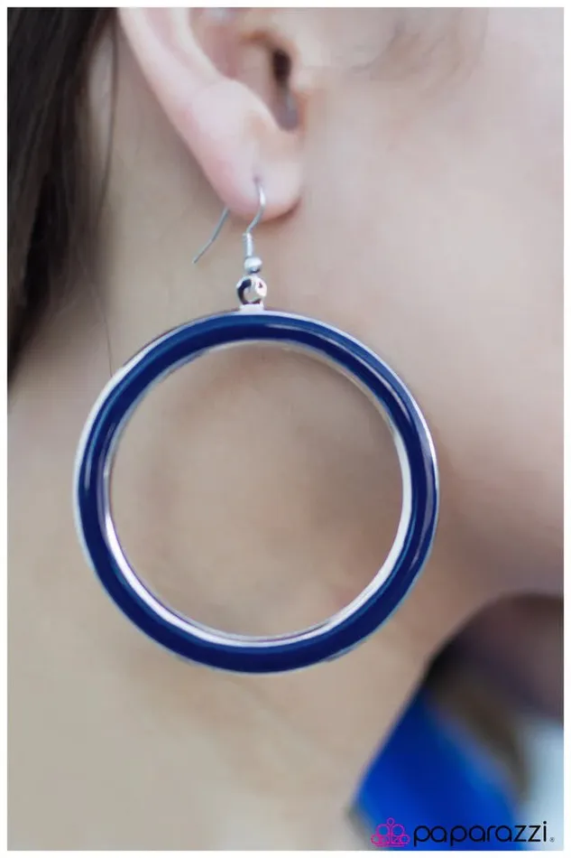 Paparazzi Earring Tiny Hula Dancer Blue Paparazzi Jewelry Earrings