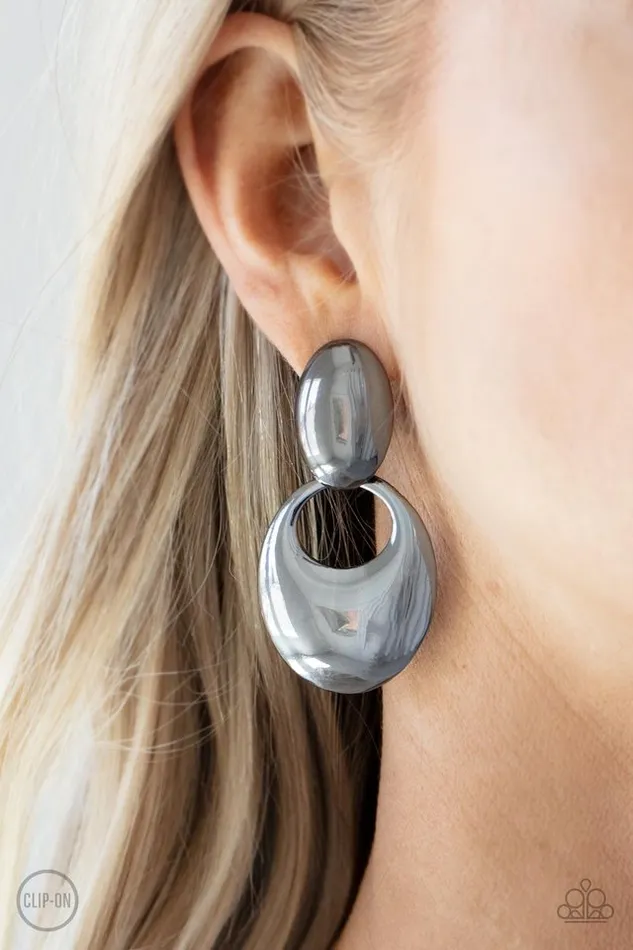 Paparazzi Earring Urban Artistry Black Paparazzi Jewelry Earrings