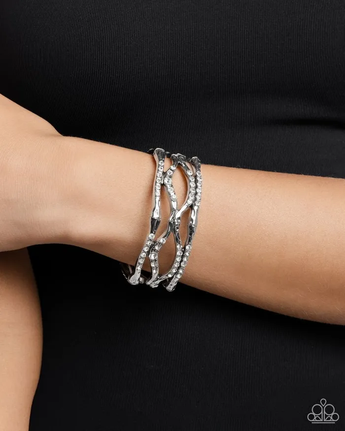 Paparazzi Jewelry Bracelets Paparazzi Bracelet Cross Country White