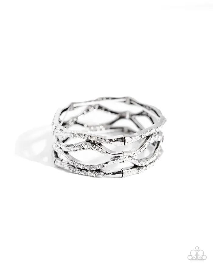 Paparazzi Jewelry Bracelets Paparazzi Bracelet Cross Country White