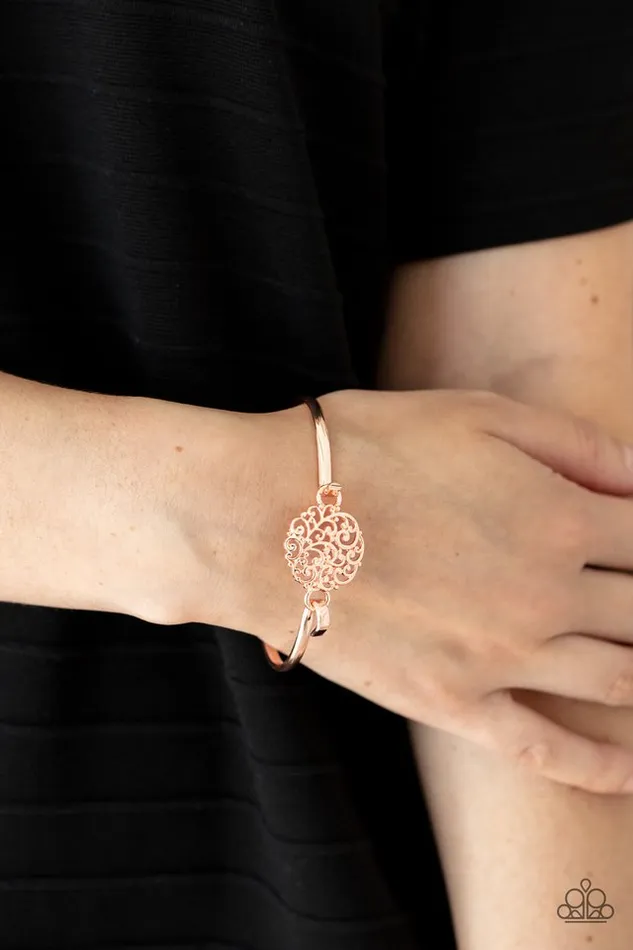 Paparazzi Jewelry Bracelets Paparazzi Bracelet Filigree Fiesta Rose Gold