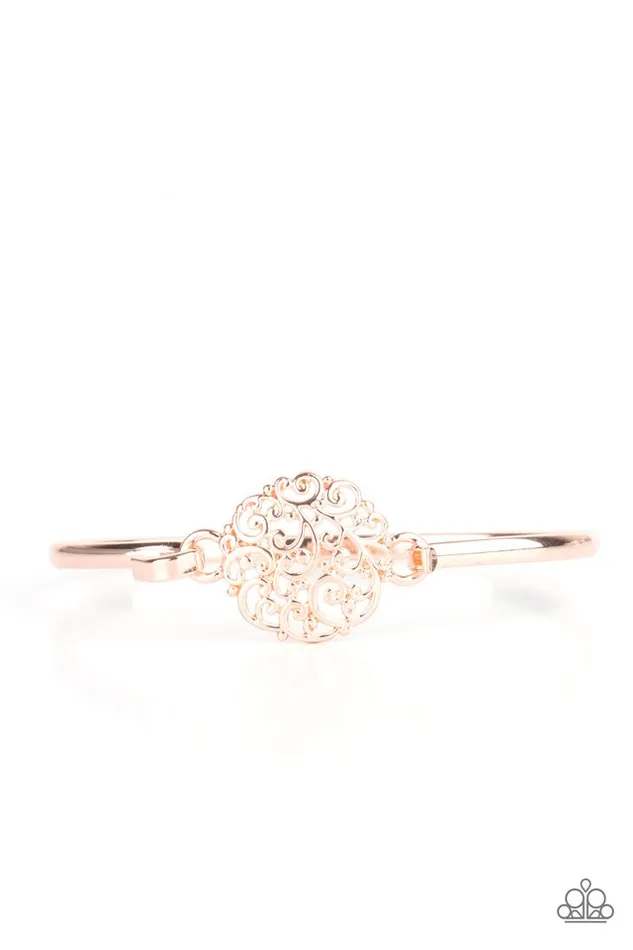 Paparazzi Jewelry Bracelets Paparazzi Bracelet Filigree Fiesta Rose Gold