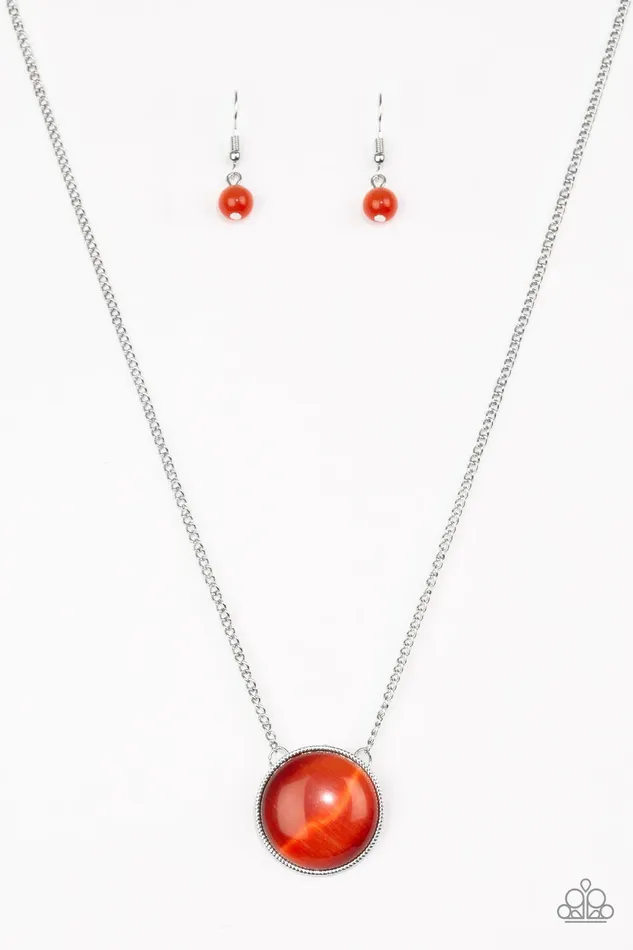 Paparazzi Jewelry Necklaces Paparazzi Necklace GLOW Down In History Orange
