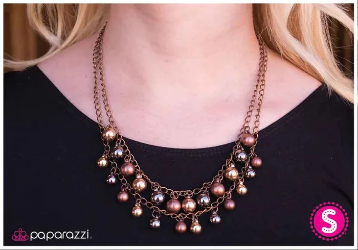 Paparazzi Jewelry Necklaces Paparazzi Necklace Metallic Masquerade Copper