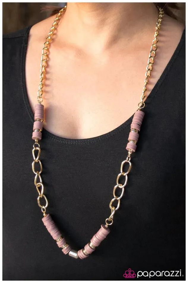 Paparazzi Jewelry Necklaces Paparazzi Necklace Splash of Sophistication Brown