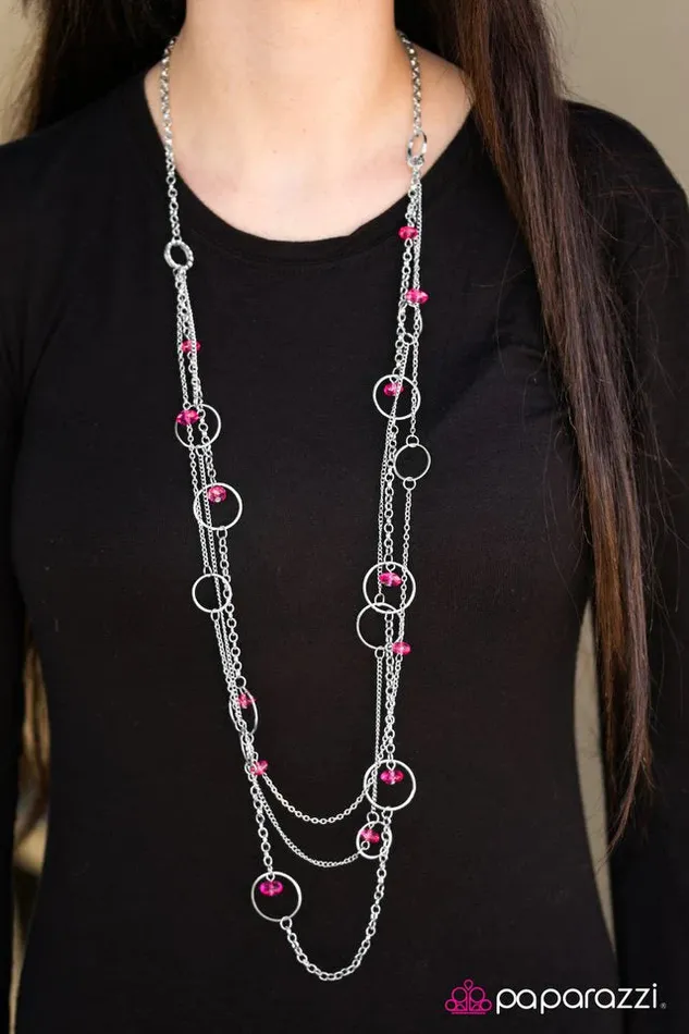 Paparazzi Jewelry Paparazzi Necklace Footloose and Fancy Free Pink Necklaces