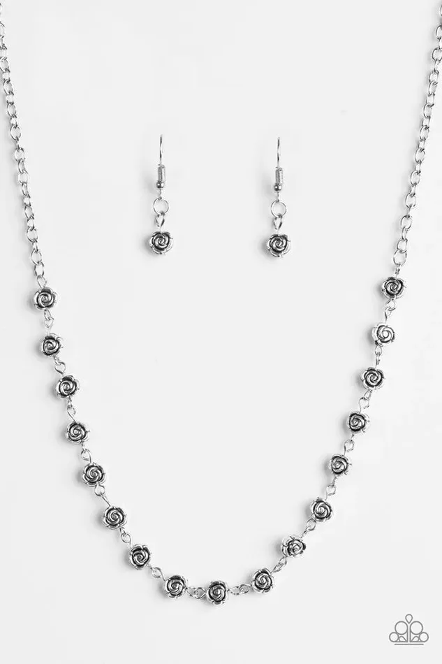 Paparazzi Jewelry Paparazzi Necklace Roadside Roses Silver Necklaces