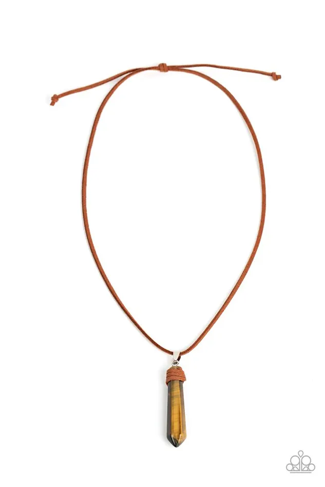 Paparazzi Necklace Holistic Harmony Brown Paparazzi Jewelry Necklaces