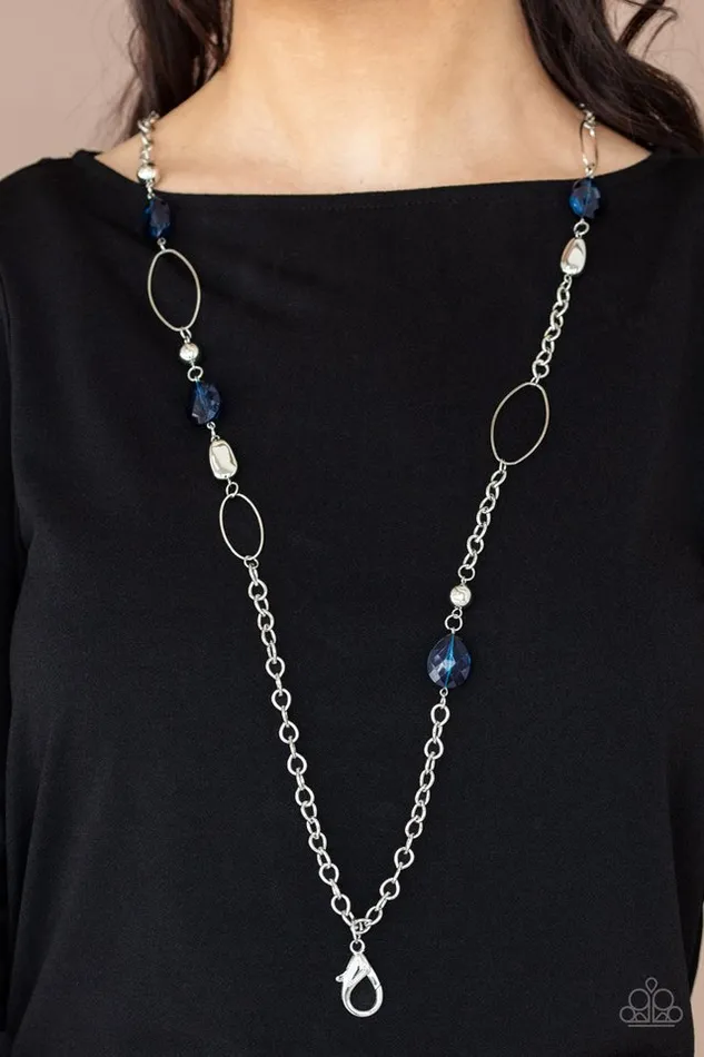 Paparazzi Necklace SHEER As Fate Blue Paparazzi Jewelry Necklaces