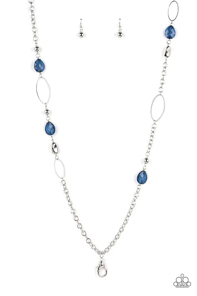 Paparazzi Necklace SHEER As Fate Blue Paparazzi Jewelry Necklaces