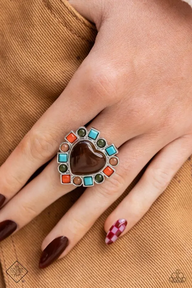 Paparazzi Ring Desertscape Decadence Brown Paparazzi Jewelry Rings