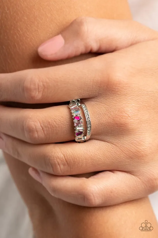 Paparazzi Ring Fractal Fascination Pink Paparazzi Jewelry Rings