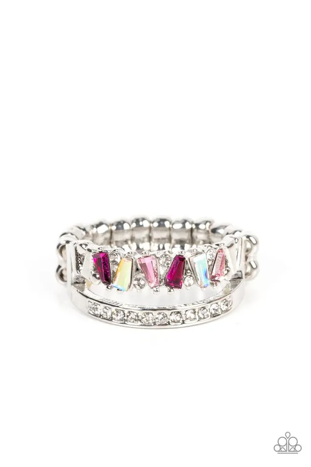 Paparazzi Ring Fractal Fascination Pink Paparazzi Jewelry Rings