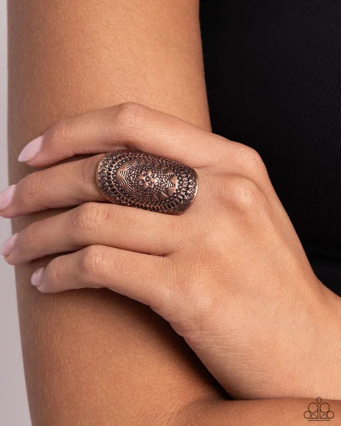 Paparazzi Ring Island Influence Copper Paparazzi Jewelry Rings