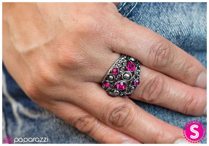 Rings Paparazzi Jewelry Paparazzi Ring Look On the Bright Side Pink