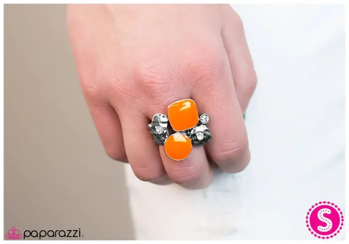 Rings Paparazzi Ring It Just Clicks Orange Paparazzi Jewelry