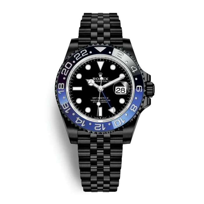 Rolex GMTMaster II Batgirl 40mm Ref 126710blnr0002 Black Dial Blue Black Bezel PVD Stainless Steel Jubilee Bracelet Rolex Bracelets