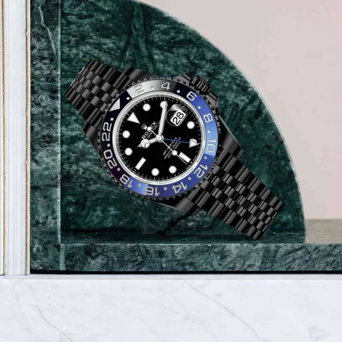 Rolex GMTMaster II Batgirl 40mm Ref 126710blnr0002 Black Dial Blue Black Bezel PVD Stainless Steel Jubilee Bracelet Rolex Bracelets