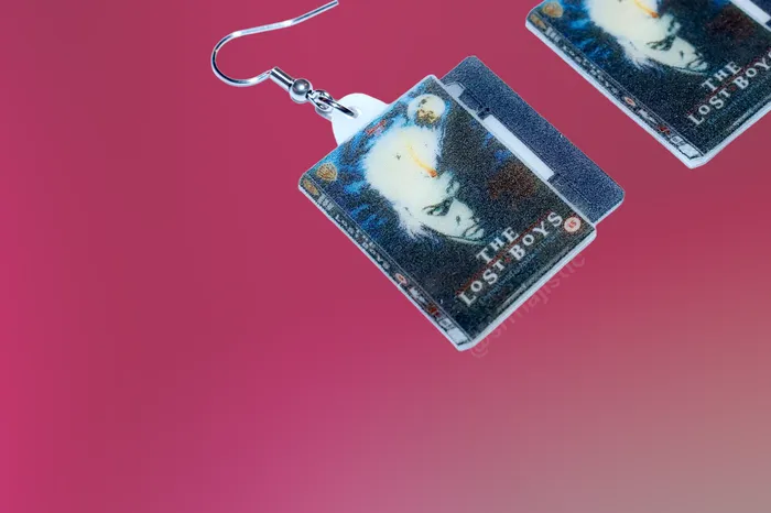Sam Makes Things Earrings The Lost Boys 1987 Movie VHS style Handmade Earrings