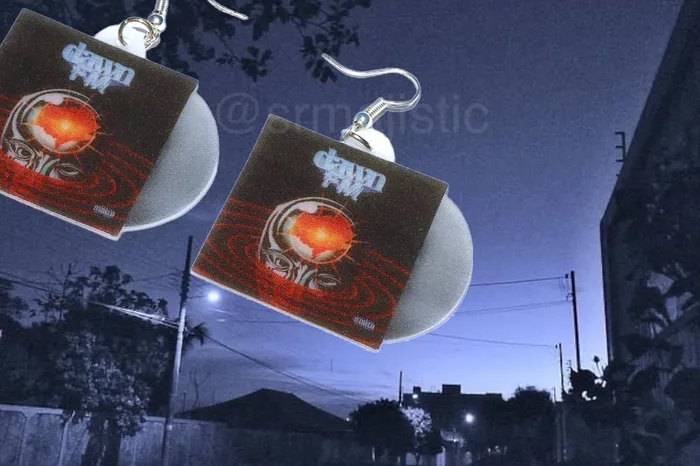 Sam Makes Things Earrings The Weeknd Dawn FM Vinyl Album Handmade Earrings