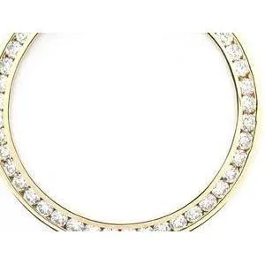 175 Carats YG 14K Round Custom Mined Diamond Bezel To Fit Rolex Date All Watch Models GB Watches