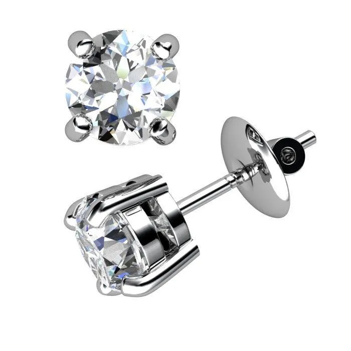 190 Carats Stud Natural Earth Mined Diamond Fine Earring Gold 14K GB Earrings