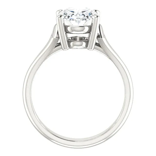 5 Carat Oval Big Natural Earth Mined Diamond Ring GB Rings