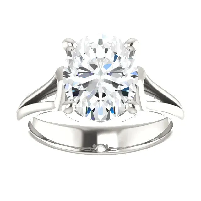 5 Carat Oval Big Natural Earth Mined Diamond Ring GB Rings