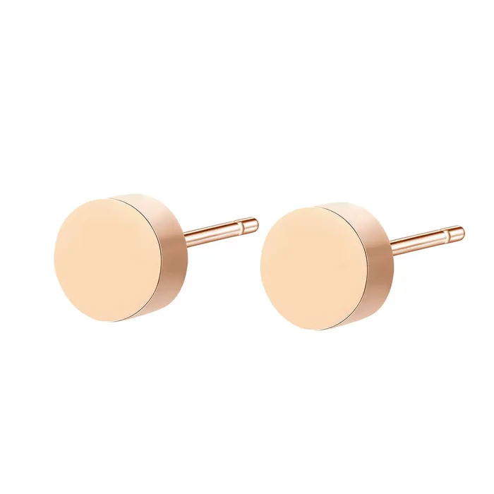 Circle Earrings in Rose Gold Hey Happiness Earrings