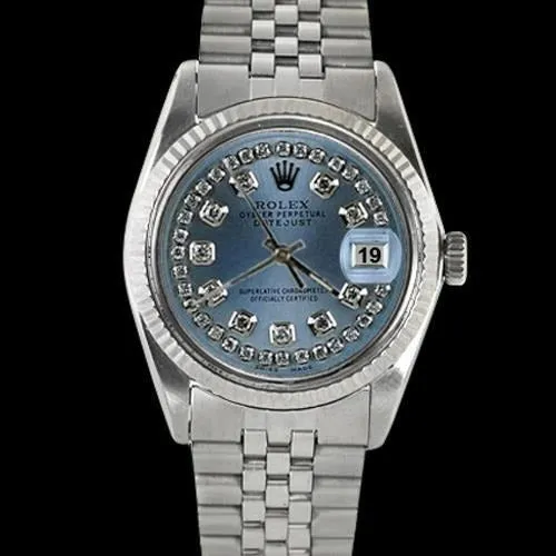 GB String Diamond Dial Ss Jubilee Bracelet Datejust Men Watch Rolex QUICK SET Bracelets
