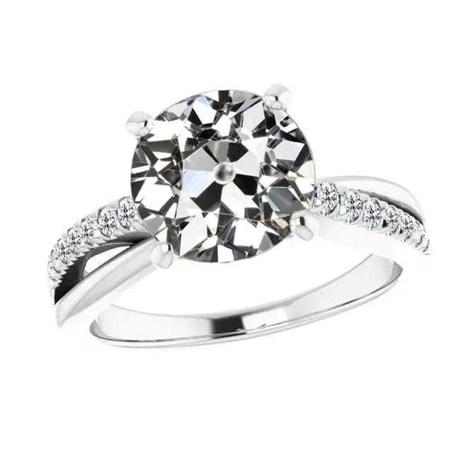 HarryChadEntcom Rings 4 Carat Twisted Shank Natural Earth Mined Diamond Ring