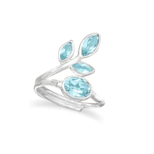 MMA Sterling Silver Multishape Blue Topaz Ring Size 7 MMA Rings